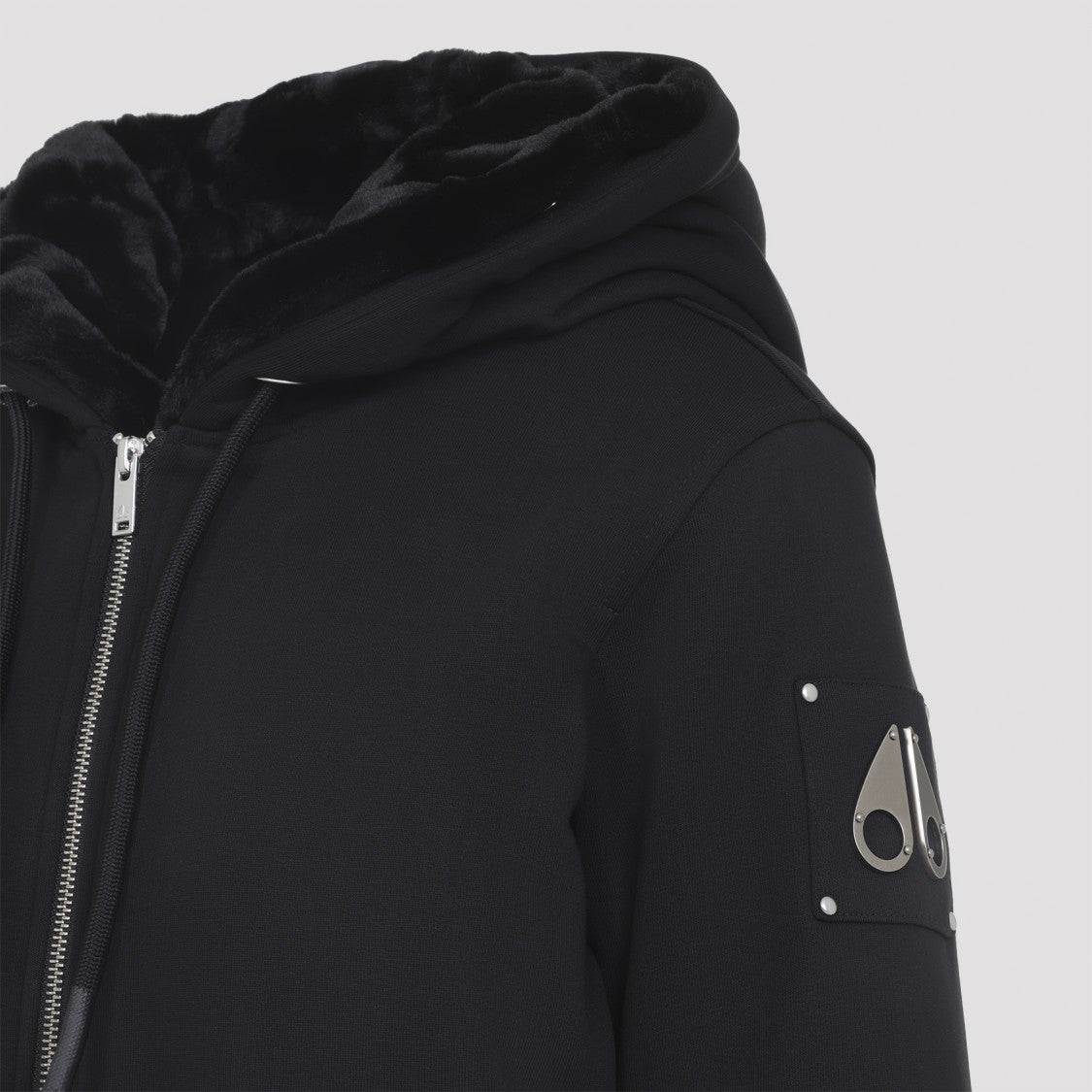 Moose Knuckles Cotton Blend Classic Bunny Jacket With Tonal Hood