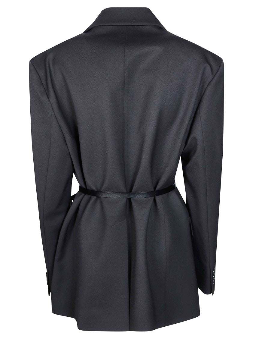 Parosh Sallia Belted Double-Breasted Bi-Stretch Blazer