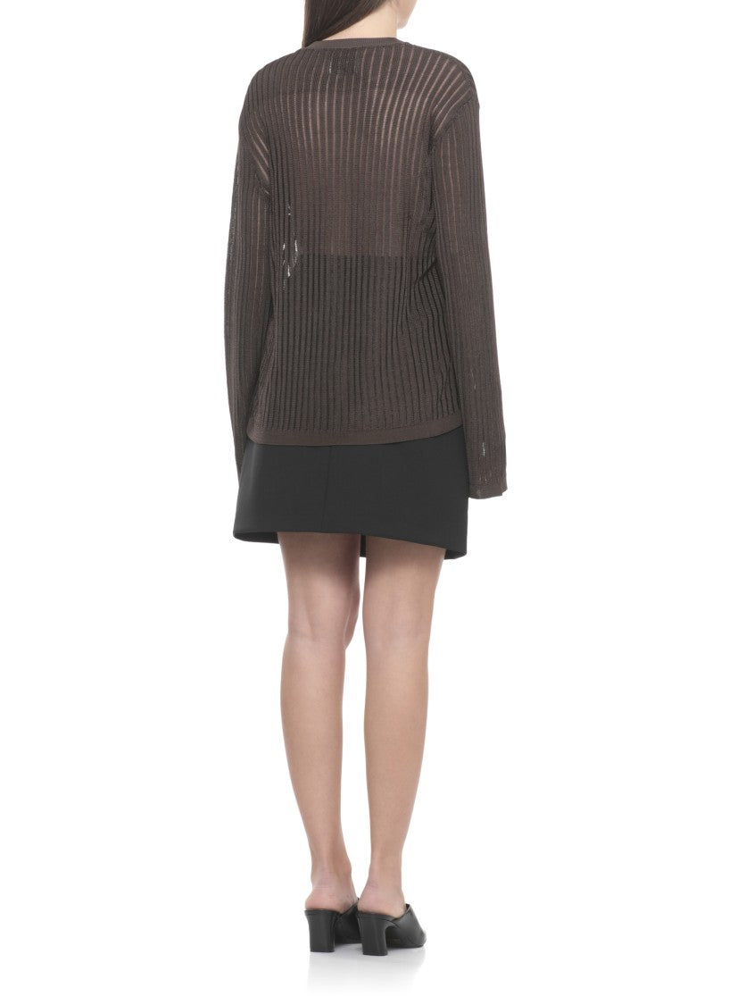 Loulou De Saison Brown Hedora Viscose Sweater