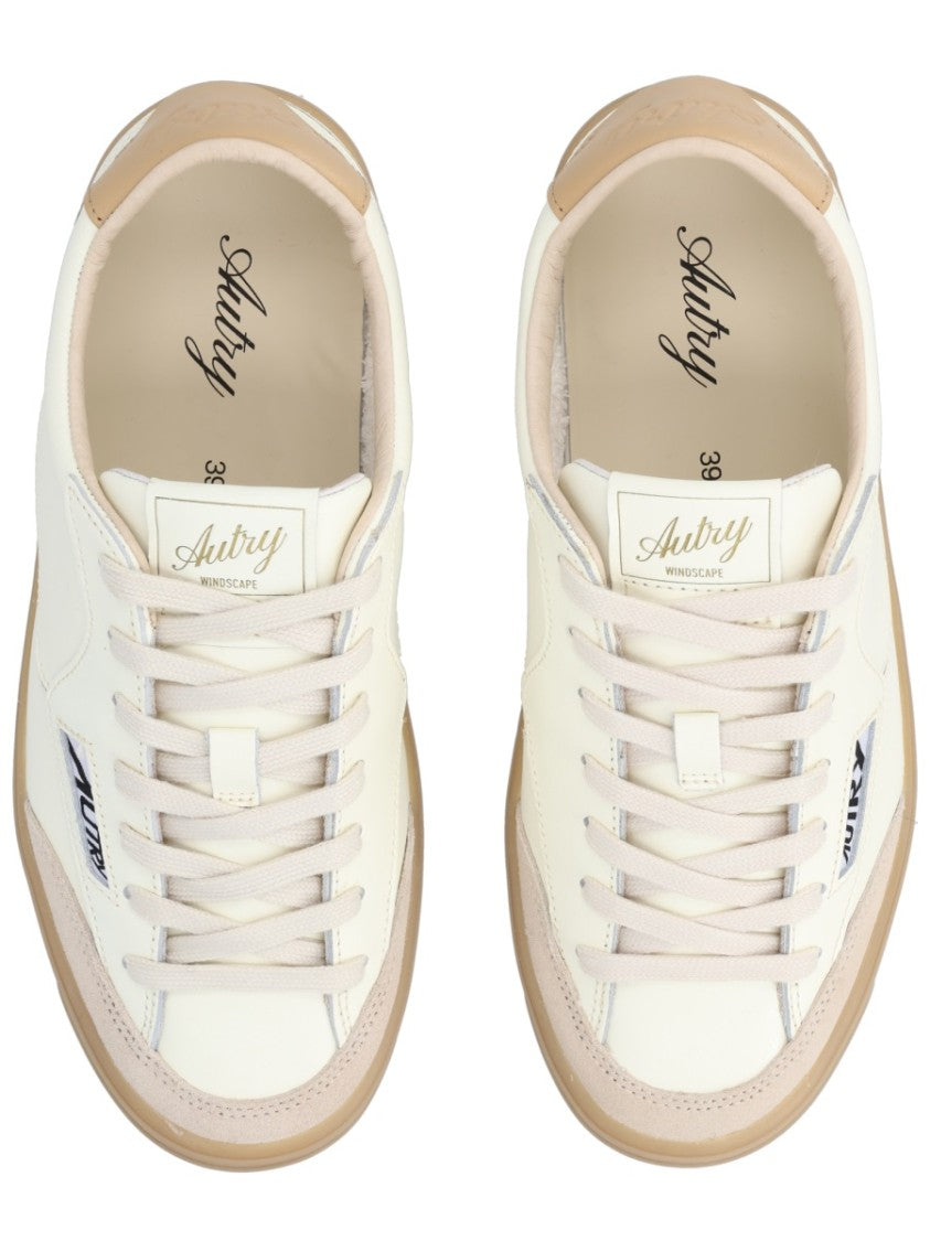 Autry Light Neutral Windscape Low Sneakers