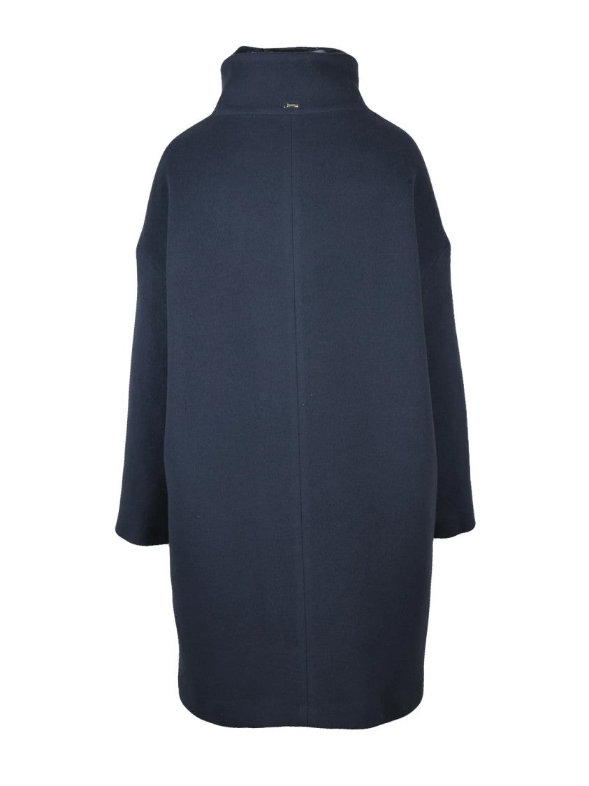 Herno Minimalist Wool-Polyamide Coat With Removable Down Lining