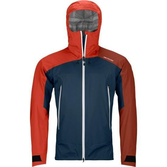 Ortovox Two-Tone Hooded Jacket With Zippered Pockets And Adjustable Cuffs