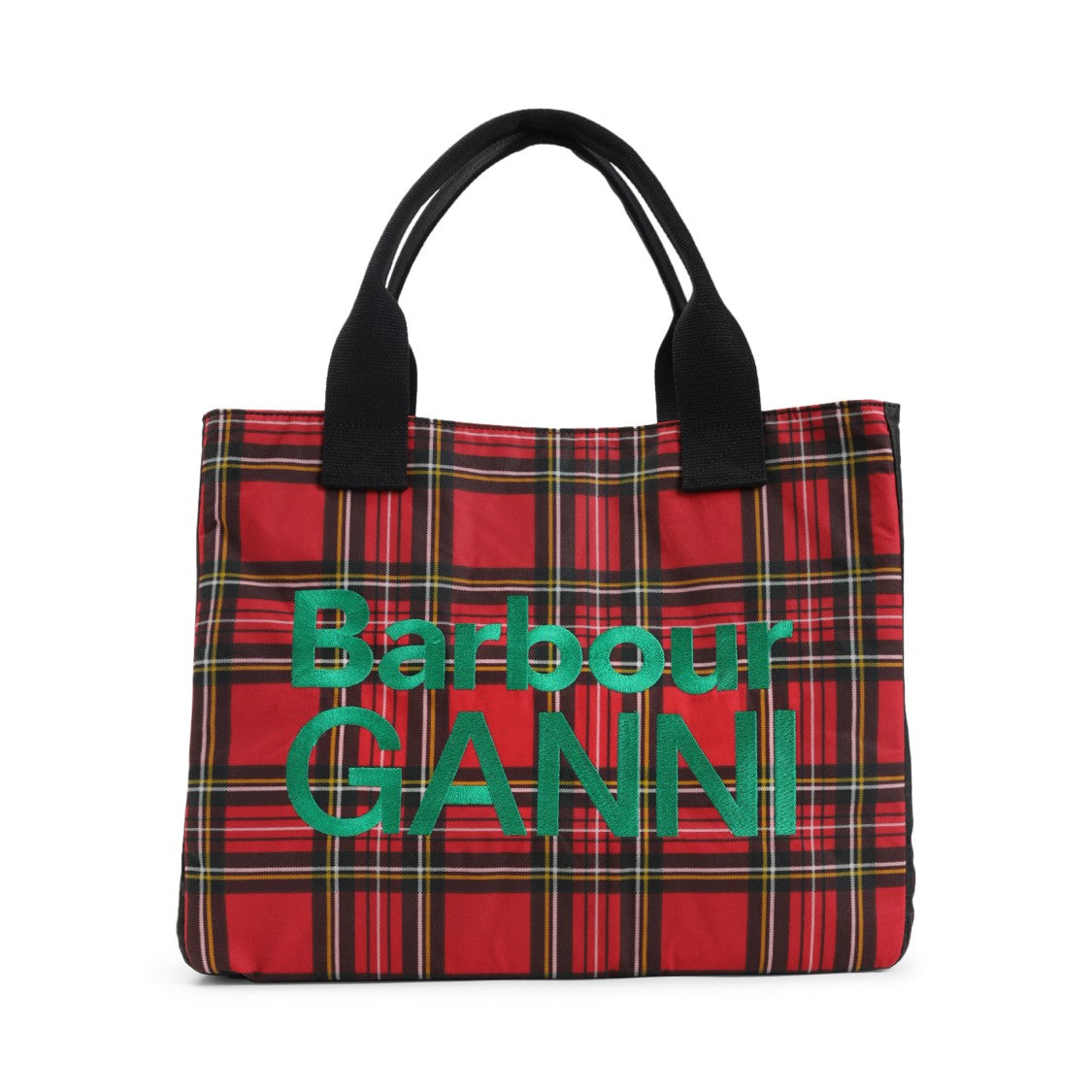 Barbour X Ganni Wax Red Cotton Tote Bag