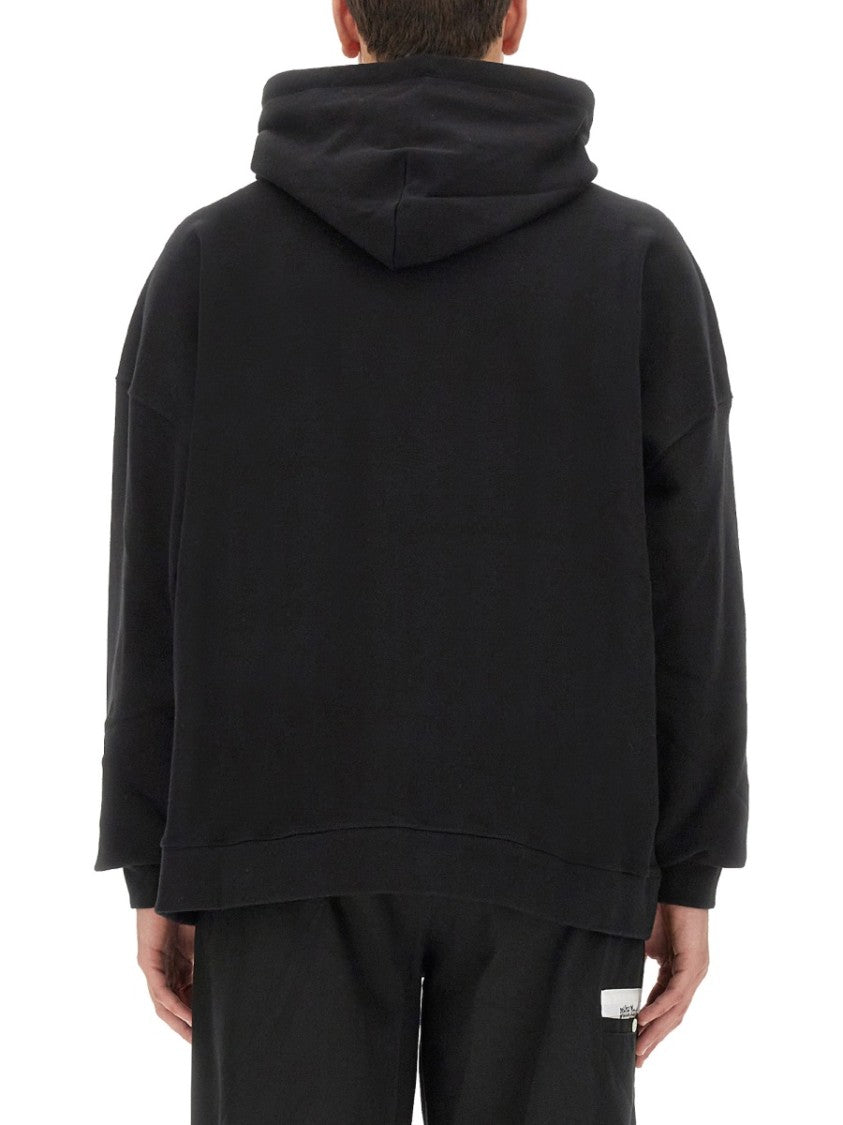 Palm Angels Relaxed-Fit Cotton Hoodie With Contrasting Drawstrings