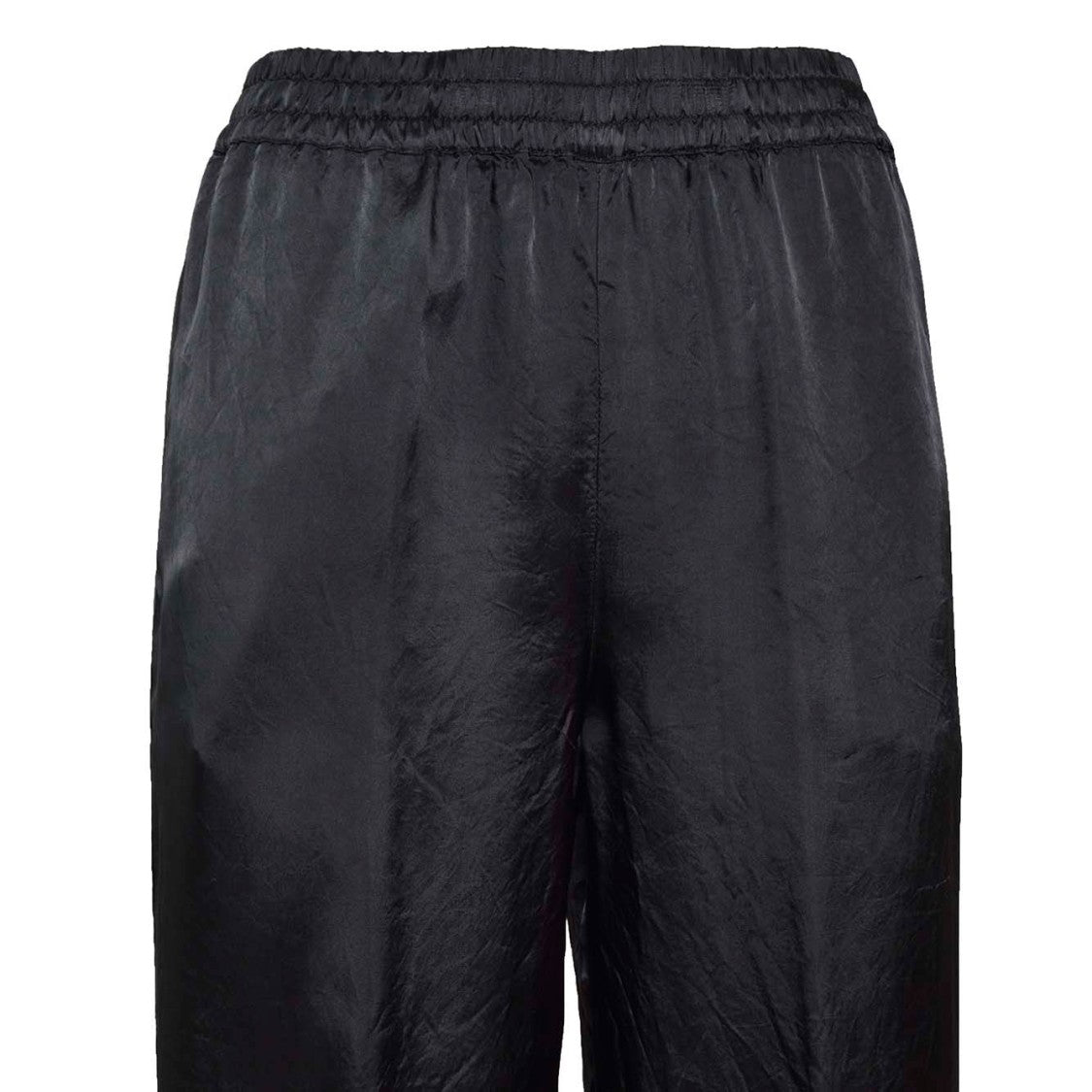 Aspesi Straight Leg Trousers In Black Washed Viscose