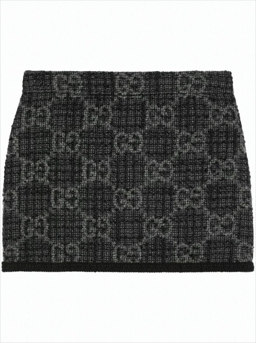 Gucci Textured Grey Mini Skirt