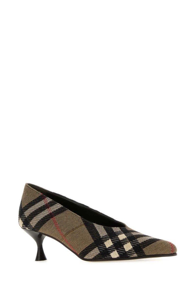 Burberry Embroidered Canvas Cameo Pumps
