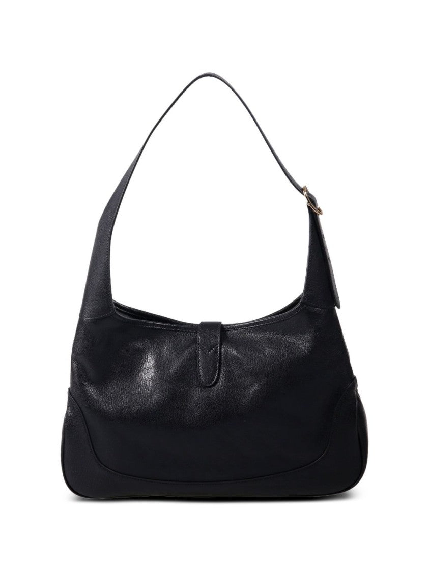 Gucci Black Jackie 1961 Grainy Leather Shoulder Bag