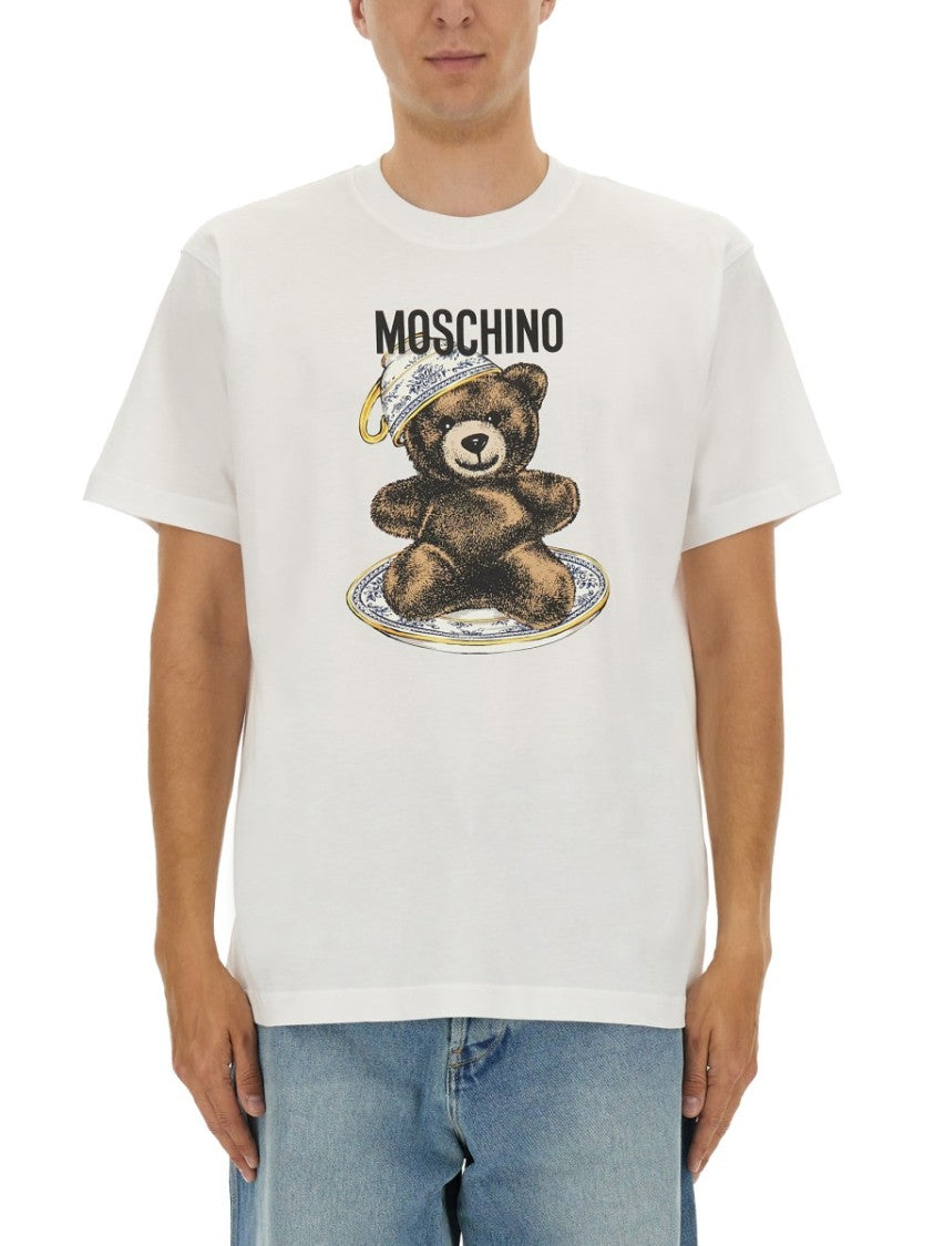 Moschino Whimsical Bear Graphic T-Shirt