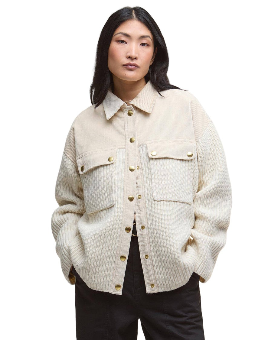 Barbour Maxine Knit Cardigan With Ribbed Textures