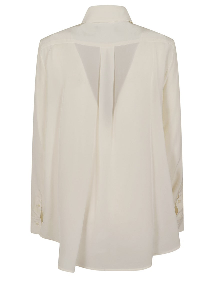 Max Mara Flowing Pure Silk Crepe De Chine Shirt