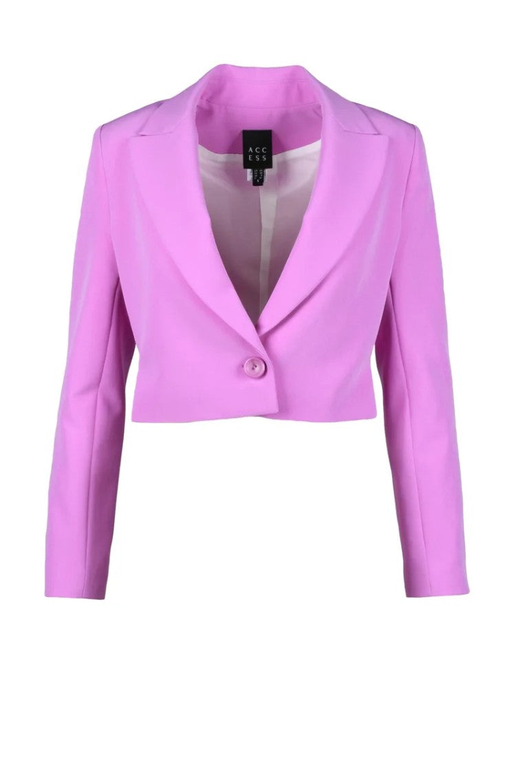 Access Fashion Purple Cropped Recycled Polyester Jacket