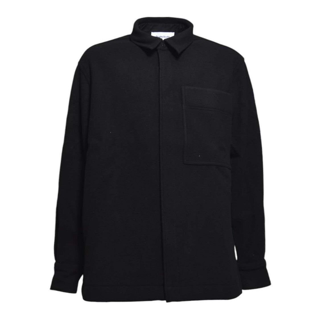 Études Single-Breasted Wool Flannel Shirt Jacket
