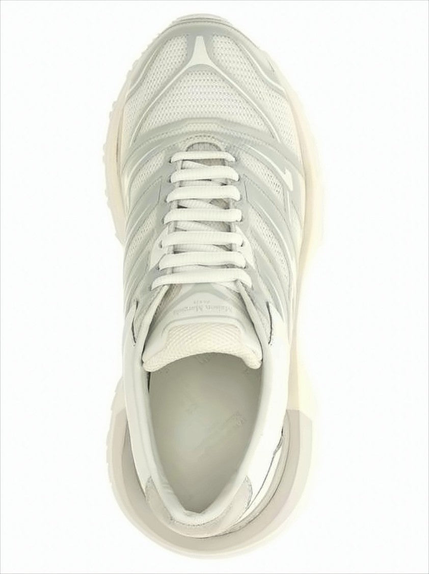 Maison Margiela Dynamic Layered Sneakers With Leather And Mesh