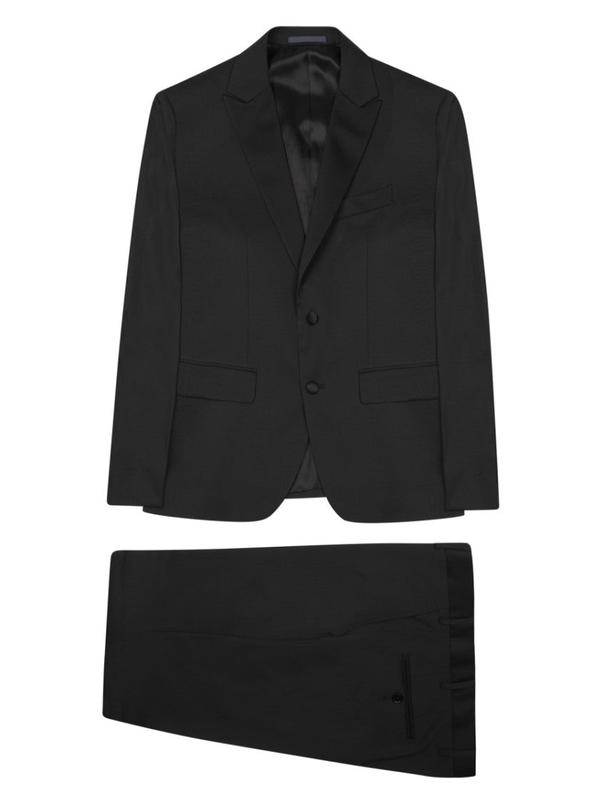 Colamarino Black Single-Breasted Tailored Tuxedo Suit
