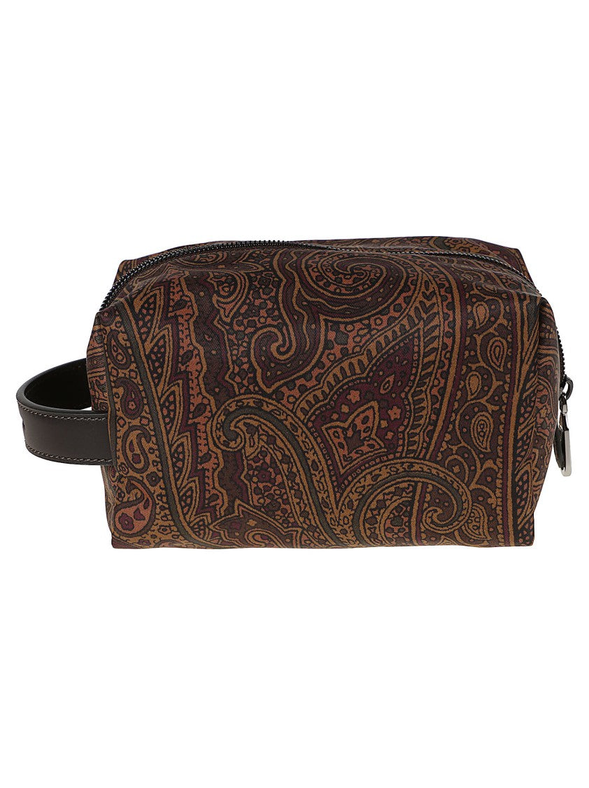 Etro Small Pouch Print Arnica Paisley Polyamide Pouch