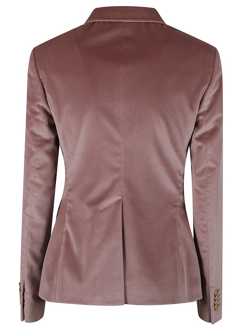 Tagliatore Tailored Single-Breasted Velvet Blazer With Classic Lapels