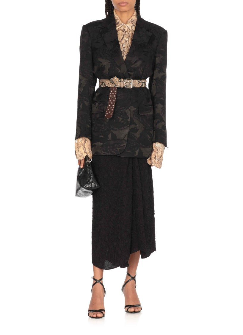 Dries Van Noten Beige Sequin-Embellished Shirt