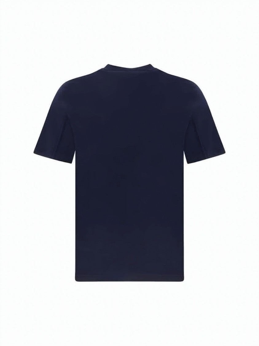 Brunello Cucinelli Smooth Cotton Jersey Crew Neck T-Shirt With Subtle Emblem