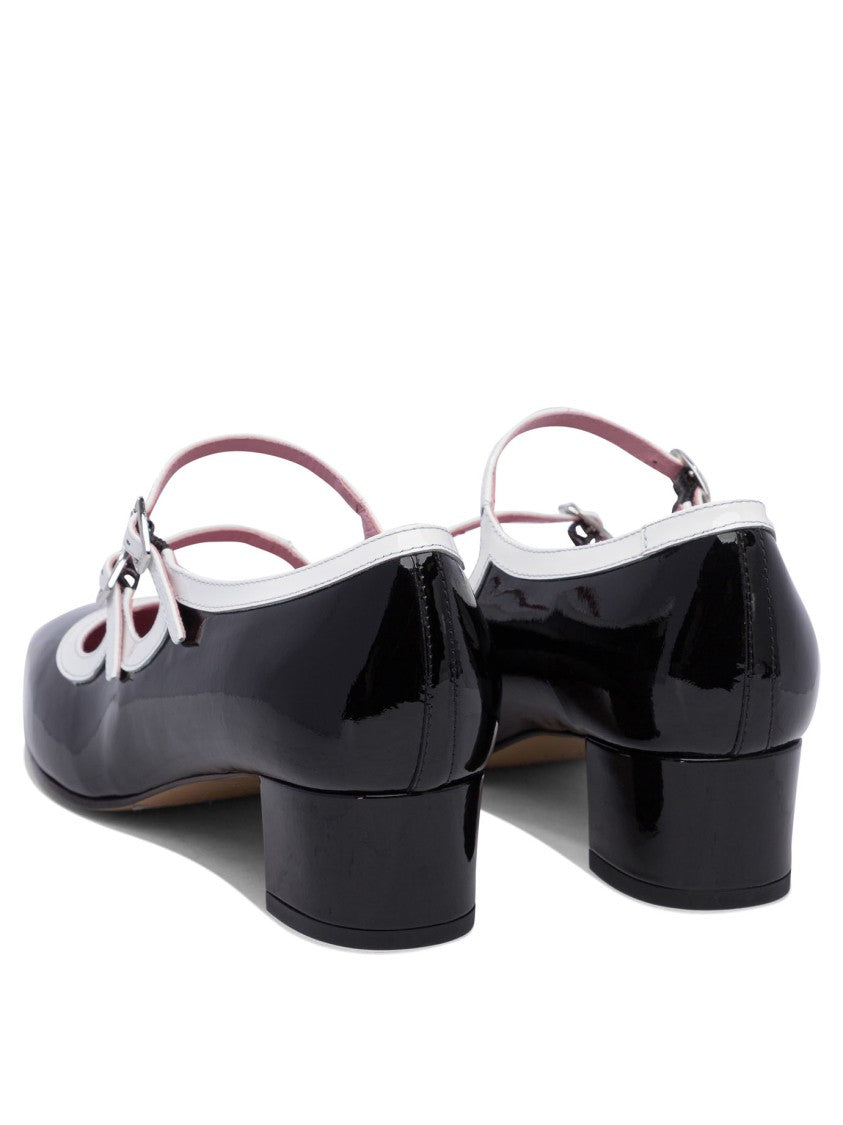 Carel Paris Block Heel Shoes With Glossy Finish