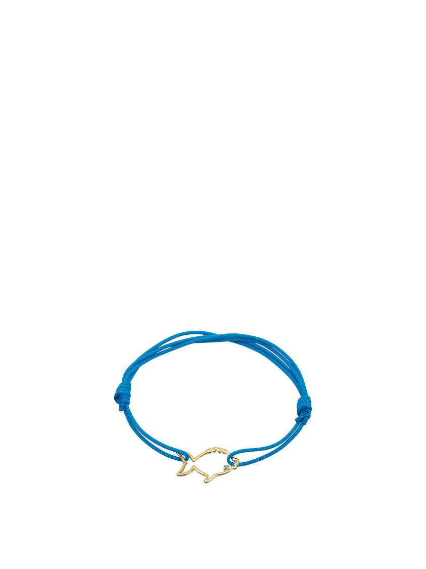 Aliita Delicate Fish Silhouette Bracelet On Adjustable Cotton Cord