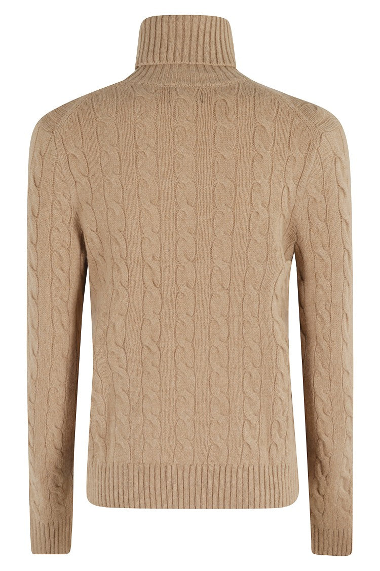 Polo Ralph Lauren Cable Knit Pullover With High Stretch Collar