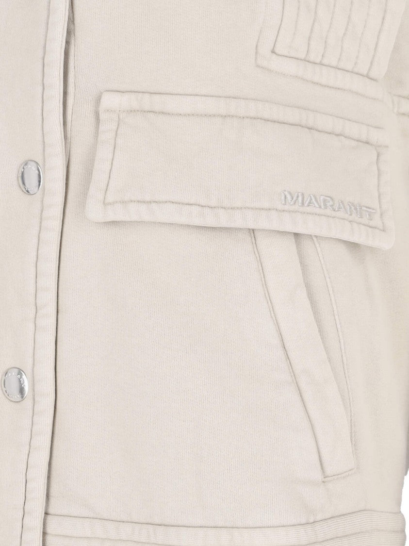 Isabel Marant Étoile Denim Vest In Beige Cotton