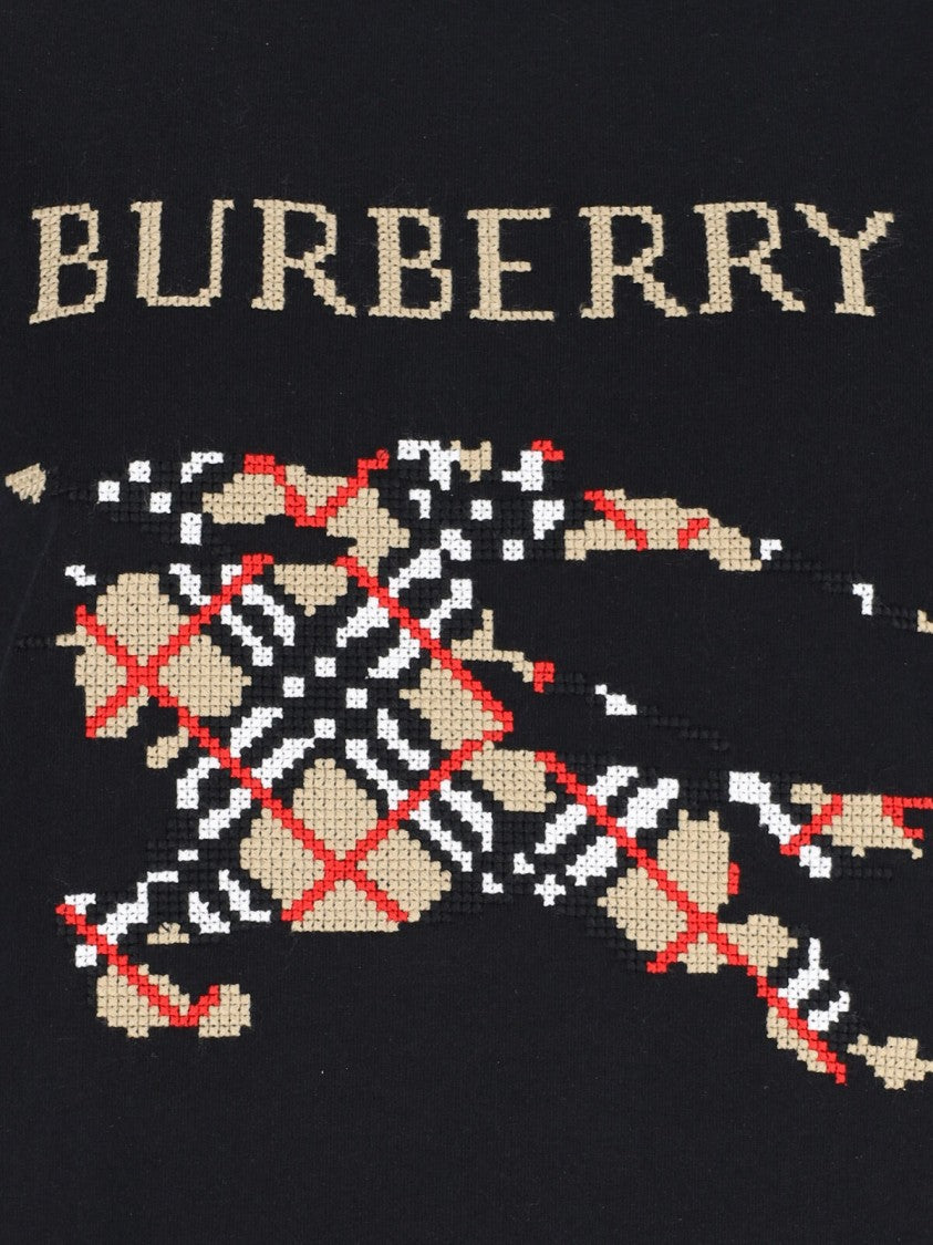 Burberry Black Ekd Cotton T-Shirt