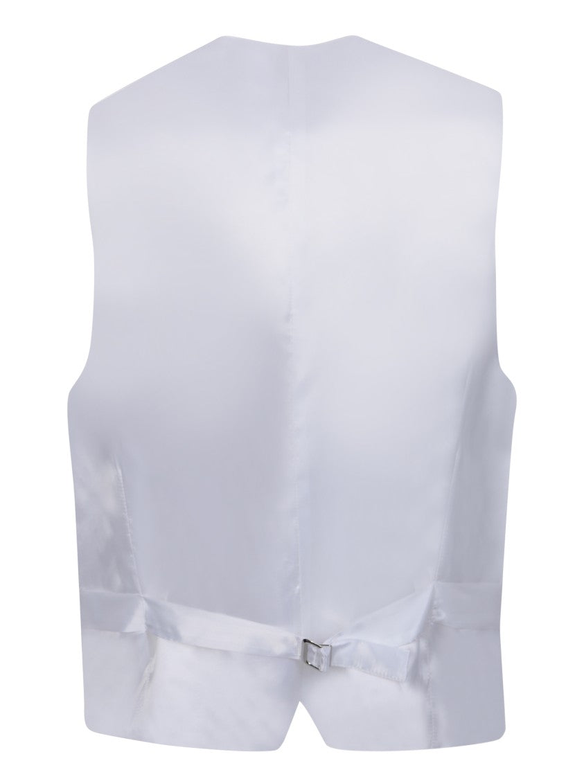 Dell'oglio White Oxford Waistcoat