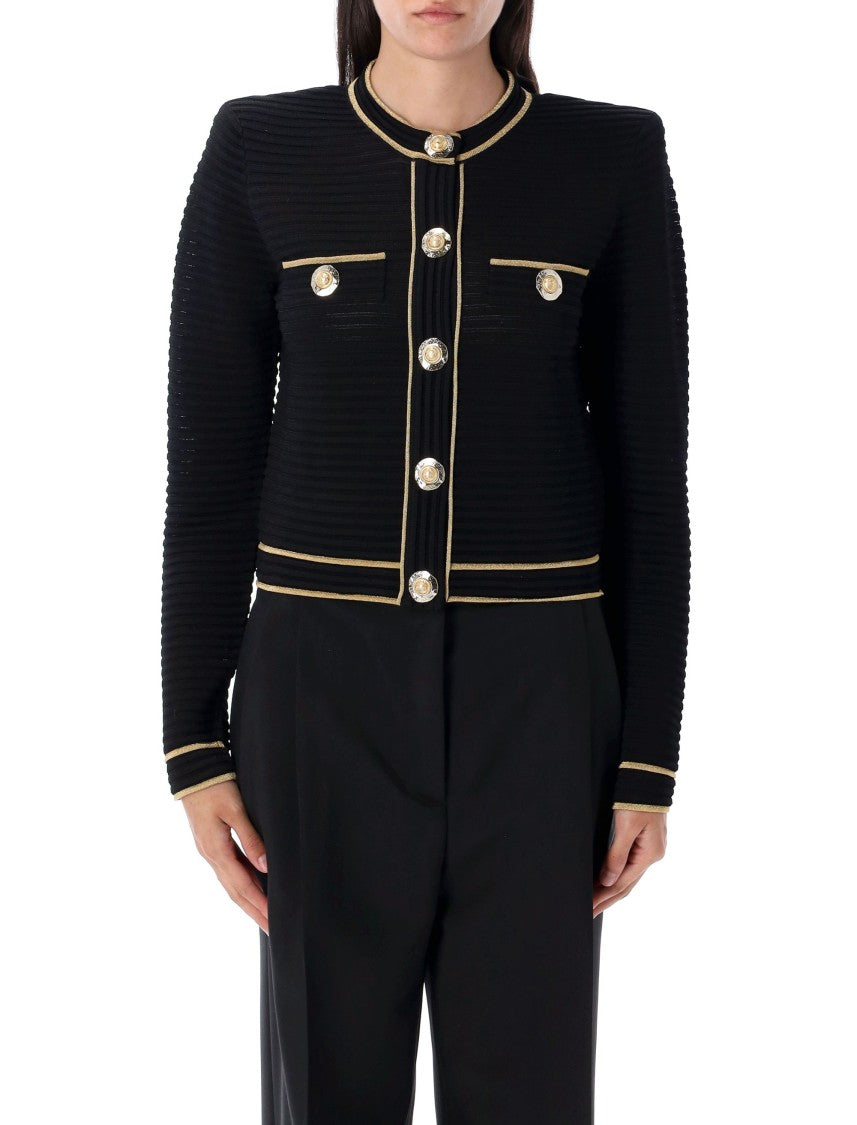 Balmain Long Sleeves Buttoned Knit Cardigan