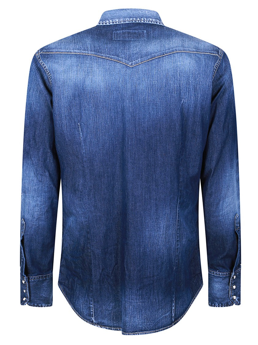 Dsquared2 Classic Western Cotton Denim Shirt