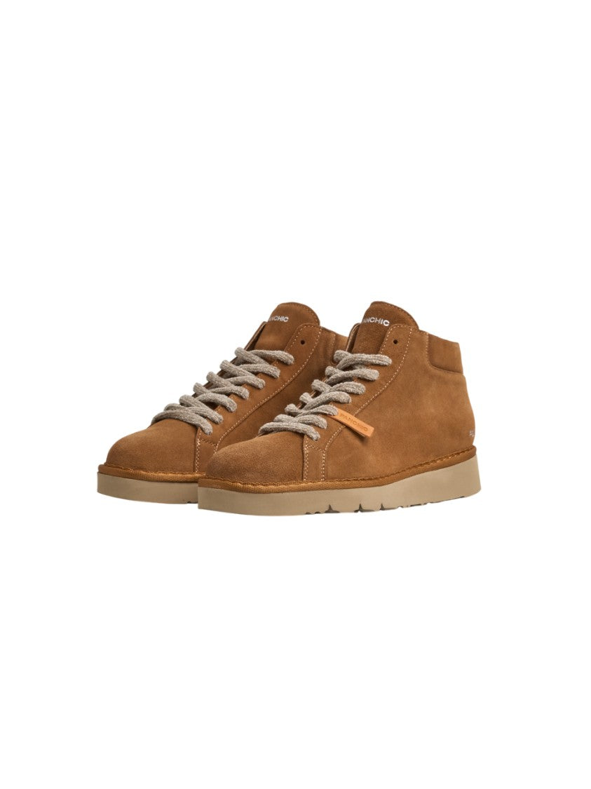 Panchic Men's Beige Suede Rubber Sole Ankle Boots