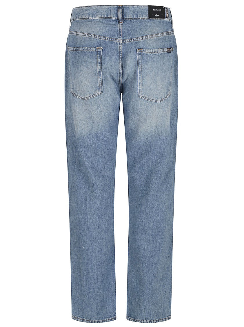 7 For All Mankind Tapered Light Linen Denim Jeans