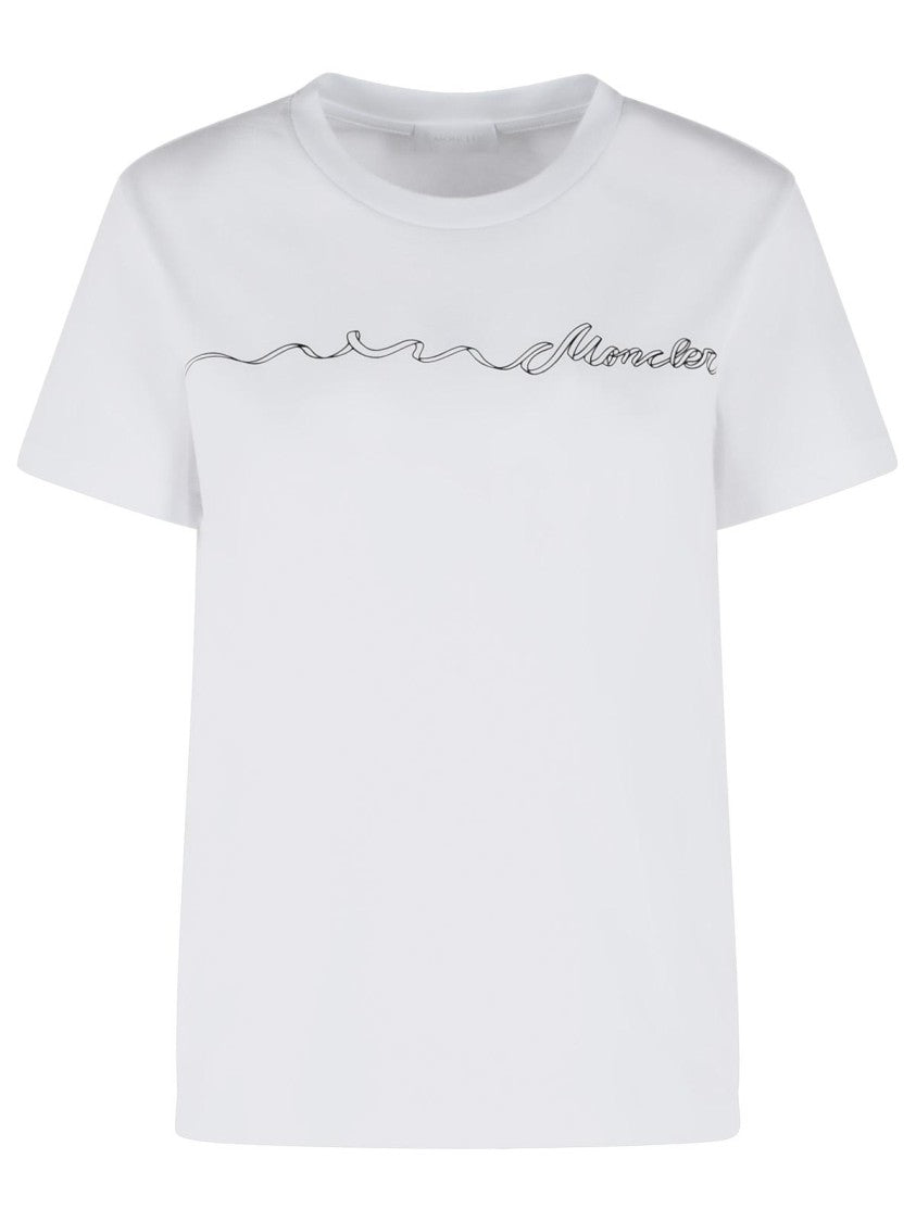 Moncler White Cotton T-Shirt
