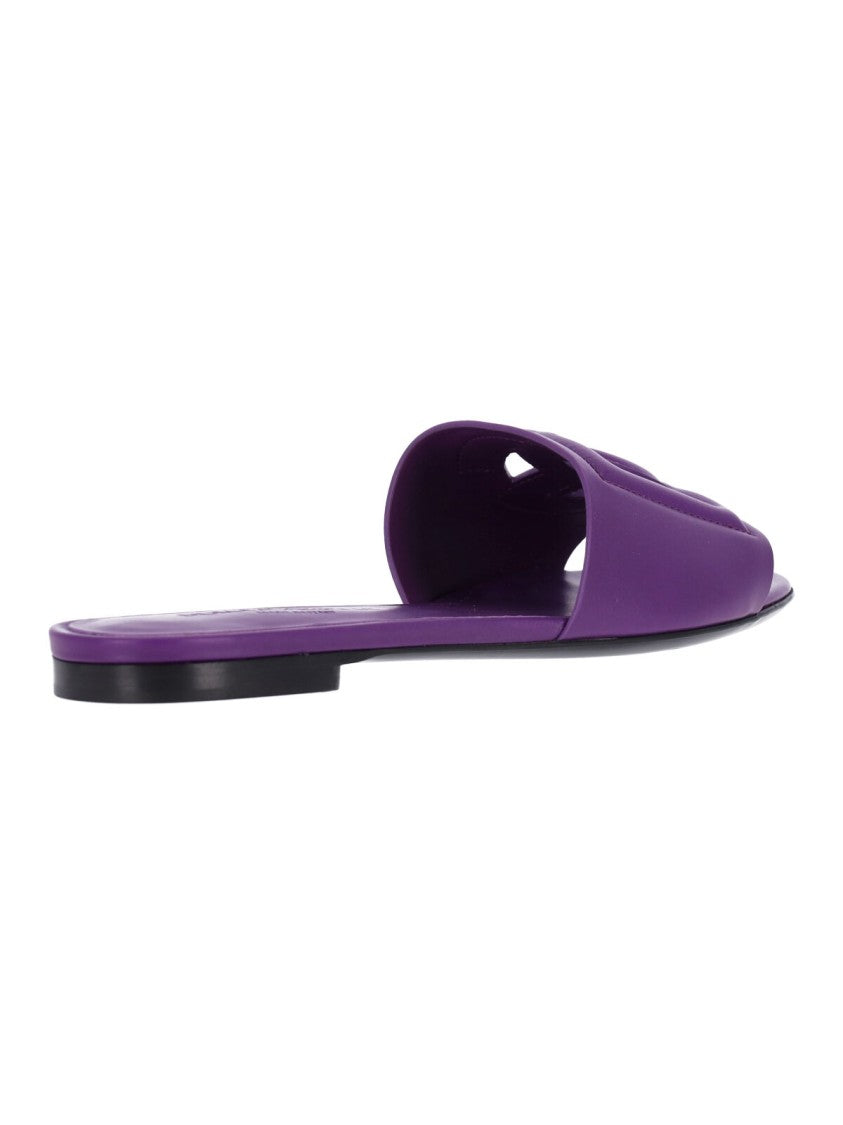 Dolce & Gabbana Minimalist Interlocking Logo Sandals