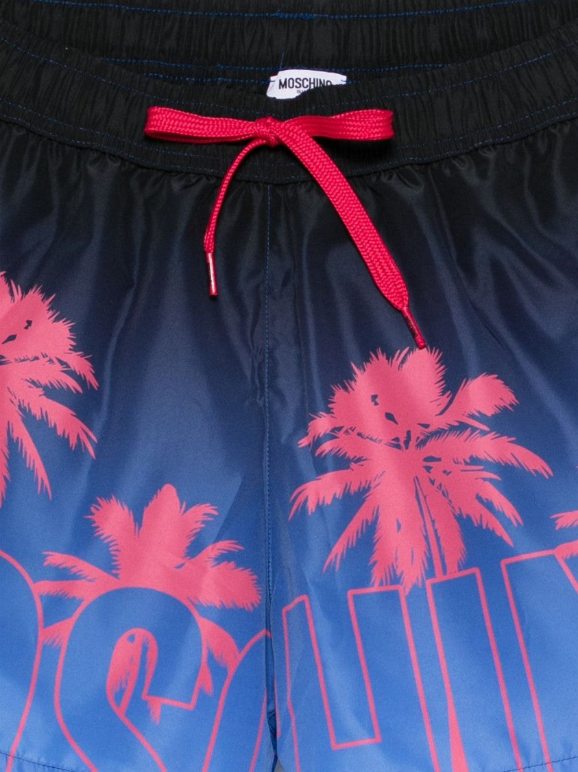 Moschino Silk And Nylon Blend Drawstring Swimwear