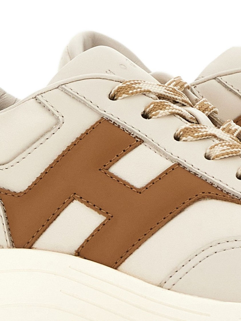 Hogan Silk And Nylon Padded Ankle Sneakers