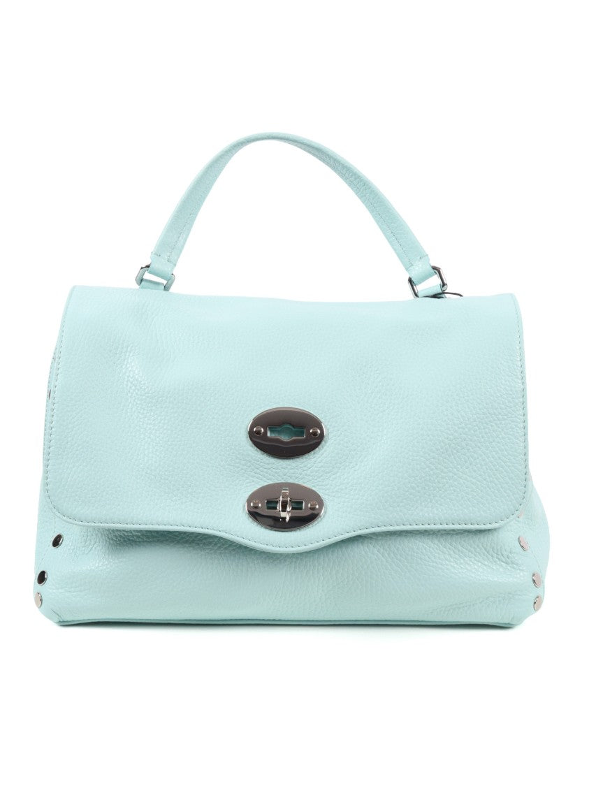 Zanellato Srl Blue Celentano Daily Pebbled Leather Handbag