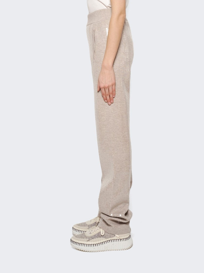 Burberry Sequinned Cashmere Cotton Blend Trousers