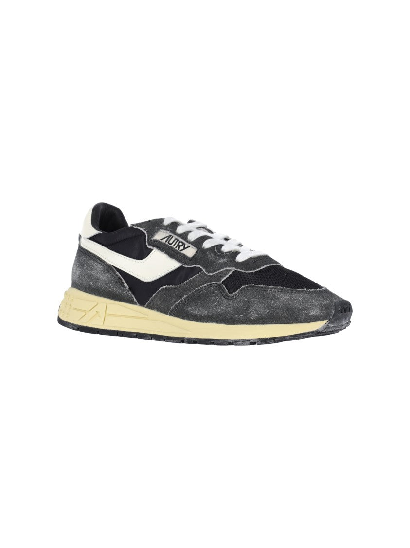 Autry Black/Dark Grey Vintage Suede Sneakers
