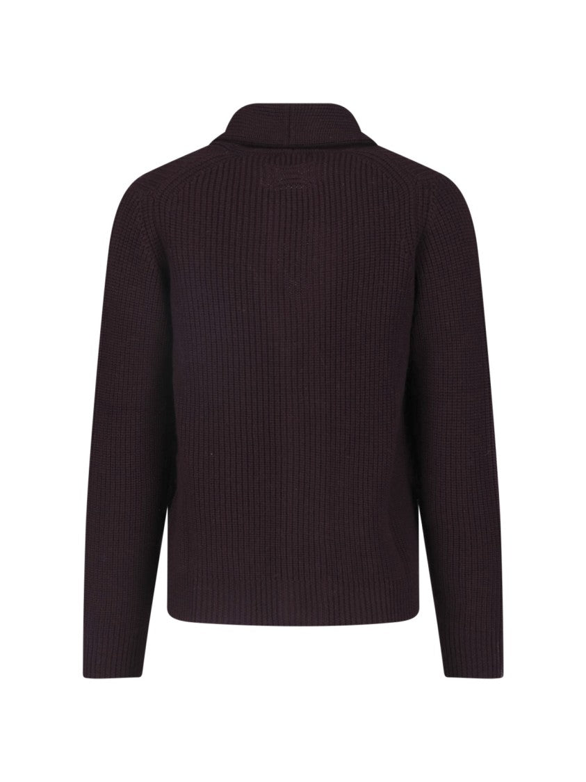 Drumohr Ribbed Knit Cardigan With Shawl Collar