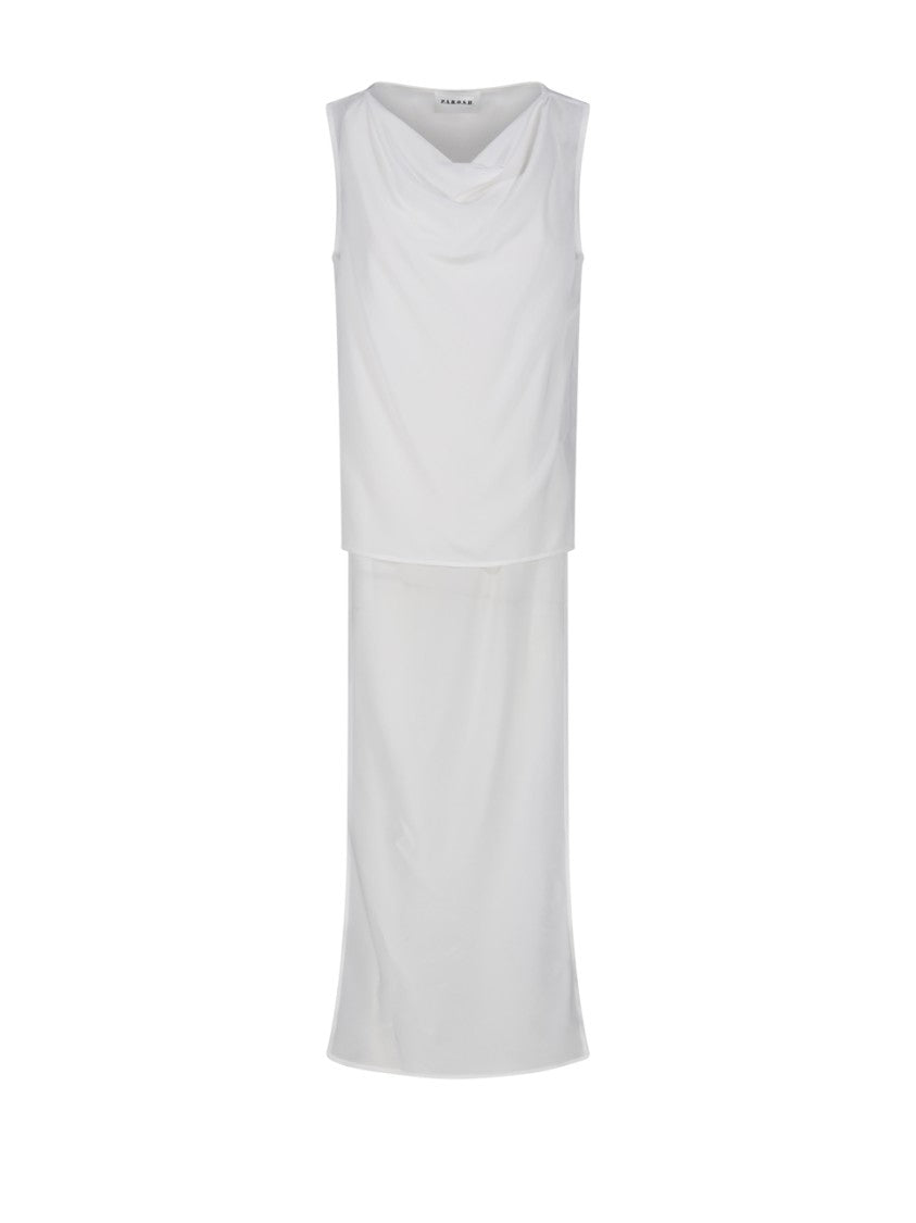 Parosh Draped Neckline Silk Blouse