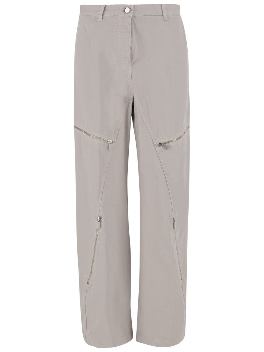 Pinko Gray Cotton Pants