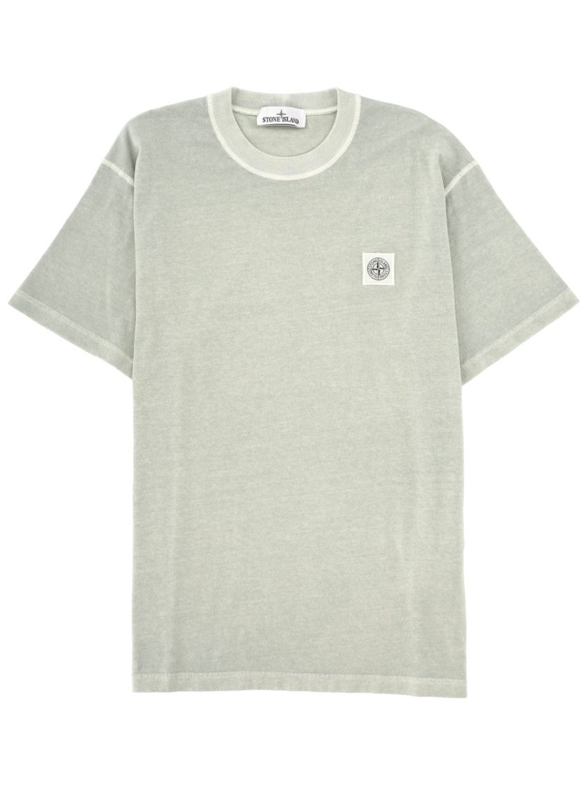Stone Island Neutrals Left Chest Logo T-Shirt