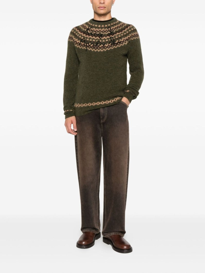 Mc2 Saint Barth Round Neck Multicolour Sweatshirt With Embroidered Detail