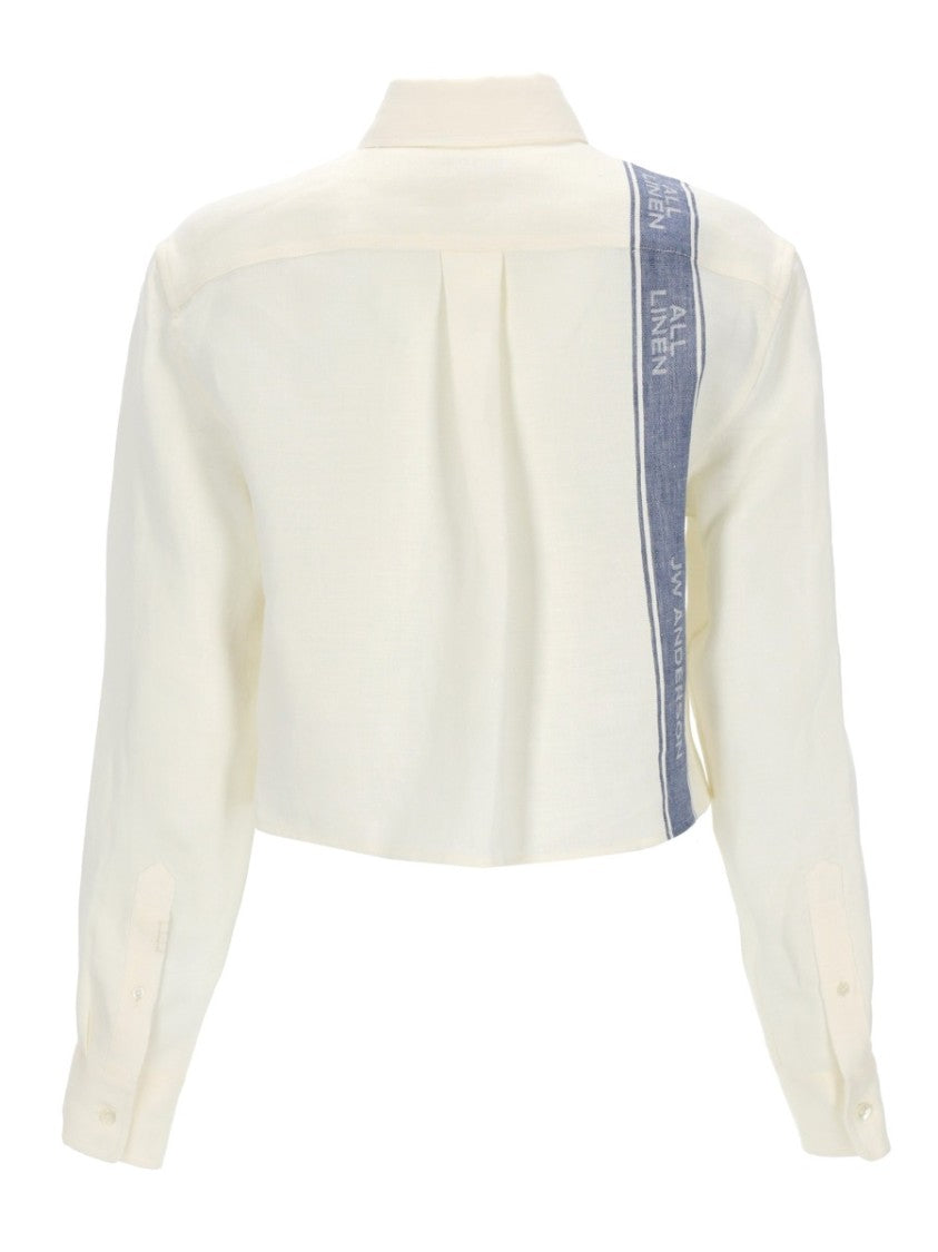 J. W. Anderson Cropped Logo Linen Shirt