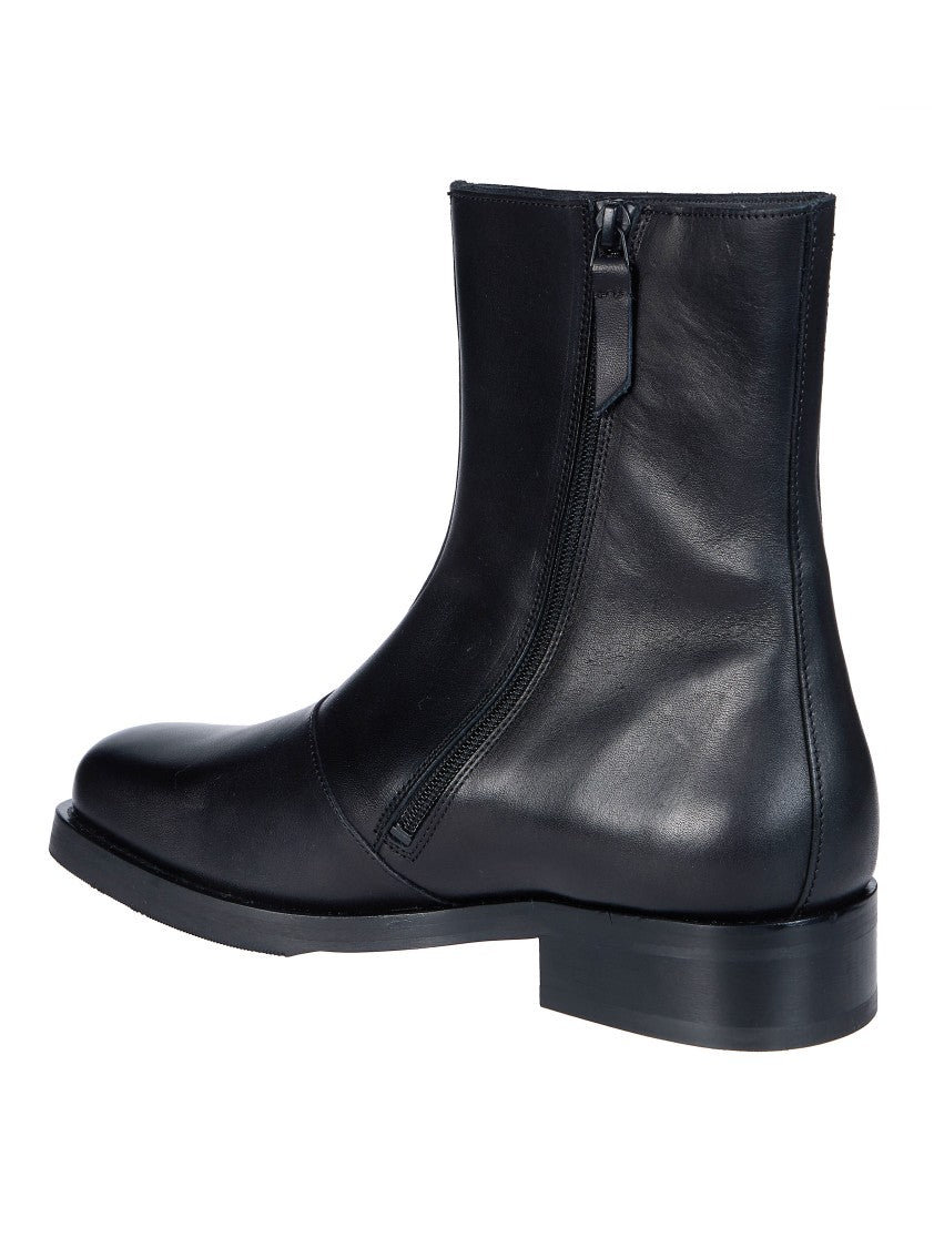 Our Legacy Polished Black Camion Ankle Boots