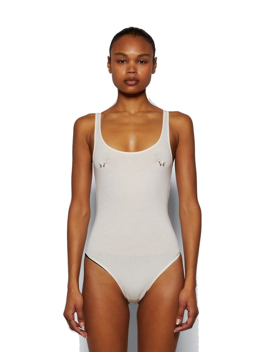 Mugler Pierced Bodysuit - Snow