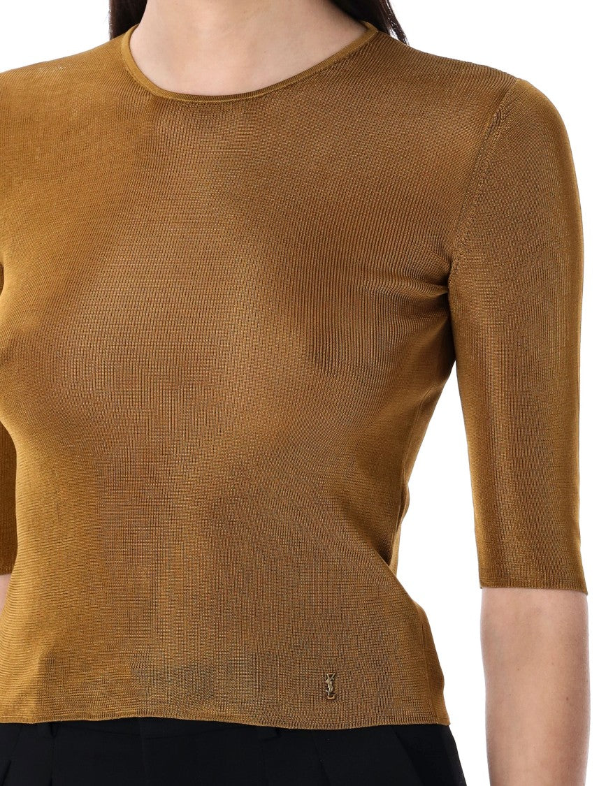 Saint Laurent Cassandre Knit Top