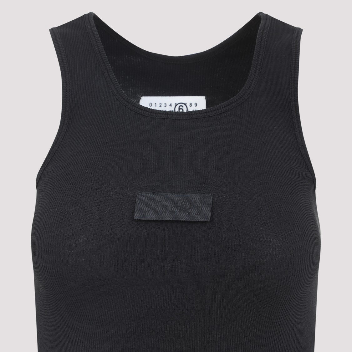 Mm6 By Maison Margiela Black Cotton Tank Top